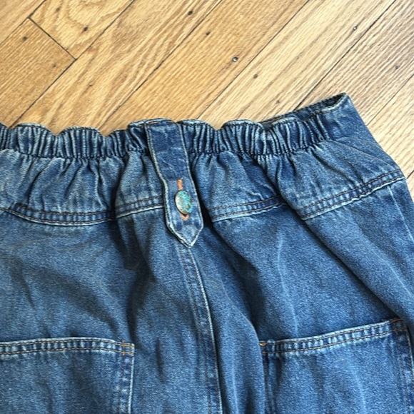 Monthorigin High Rise Wide Leg Jeans Button Front Raw Hem Boho Y2K 28x28 - Picture 12 of 14